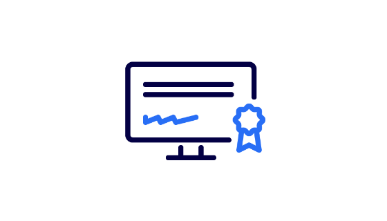 Piktogramm signiertes digitales Zertifikat Piktogramm signiertes digitales Zertifikat