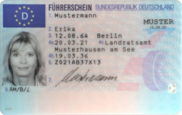 Führerschein Vorderansicht