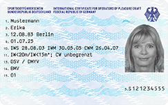 Vorderseite Ansicht Sportbootführerschein 