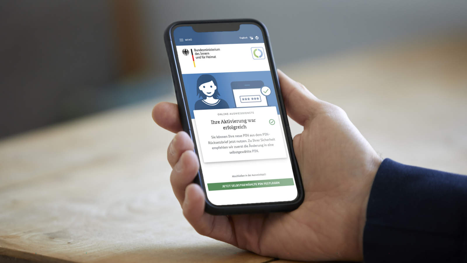 Handy mit PIN-Rücksetzdienst