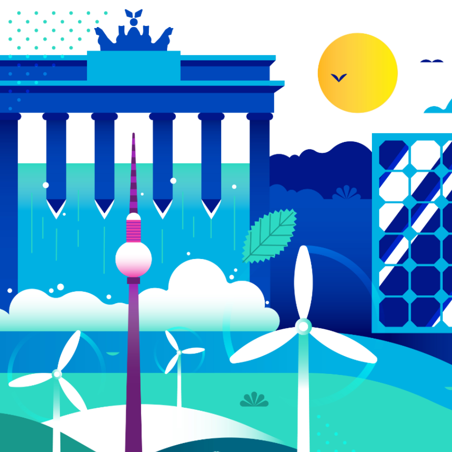 Illustration Nachhaltigkeit Ökostrom Illustration Nachhaltigkeit Ökostrom