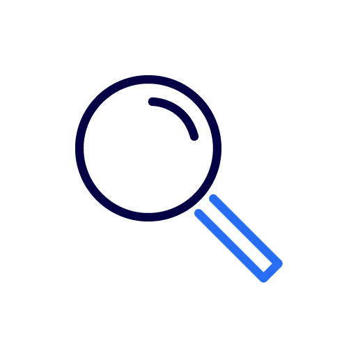 Pictogram: magnifying glass