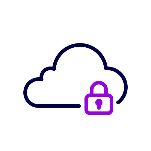 Piktogramm gesicherte Cloud Piktogramm gesicherte Cloud