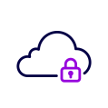 Piktogramm gesicherte Cloud genua