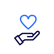 Pictogram Hand with a heart