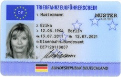 Train driver's licence front view (TFS)